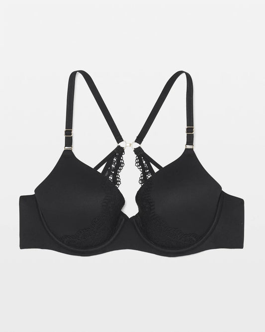 Perfect Coverage Convertible Bra with Lace back - BLACK | Soma Women