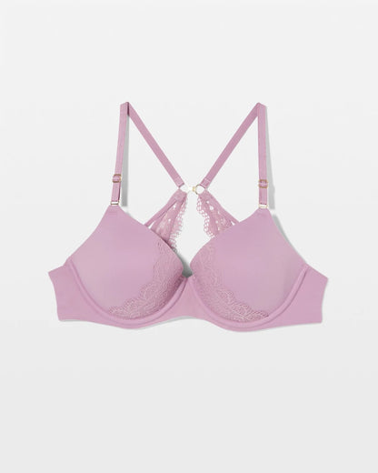Perfect Coverage Convertible Bra with Lace back - LILAC WINE | Soma Women